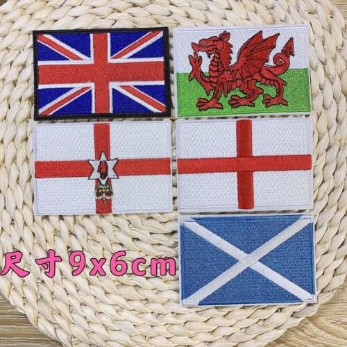 20pcs/lot Embroidery Patch Flag Cross Animal Clothing Decoration Sewing Accessories Craft Diy Iron Heat Transfer Applique