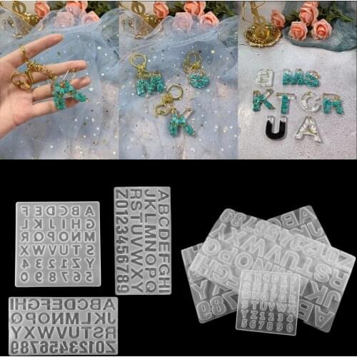 3 Style Letters Crystal Epoxy Resin Mold For Hand Craft Epoxy Resin Molds Fit Key Chain DIY Jewelry Making Findings Accessories