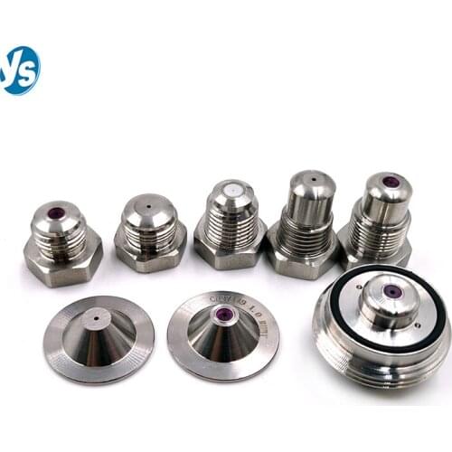 316 SS High Pressure Solid Stream Nozzle, 2561 Ruby/Ceramic Insert Water Jet Cutting Nozzle, Ruby Core Needle Jet Nozzle