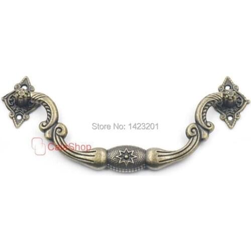 5 Pcs / Lot 115mm x 41mm Antique Brass Furniture Cabinet Dresser Drawer Cupboard Jewelry Box Door Window Pull Handle Knob