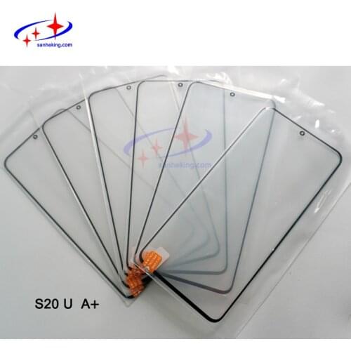 5pcs per lot glass with oca installed for samsung s20 s20ultra front glass oled repair