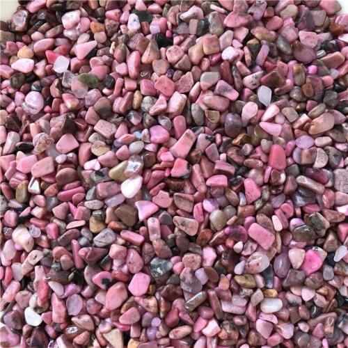 50g/100g Natural Rrhodonite Chips Gravel Healing Stones Home Ornament Tank Bonsai Decoration