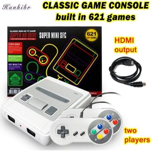 621 Games Childhood Retro Game Mini Classic 4K TV AV/HDMI 8Bit Video Game Console Handheld Gaming Player with 2 Gamepad Dropship