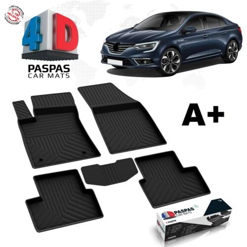 FOR RENAULT MEGANE 4 SEDAN CAR BRAND RUBBER BLACK DOORMAT ANTI-SLIP SOLES LUGGAGE POOL FLOORING CARPET 2016 2017 2018 2019 2020 MODEL