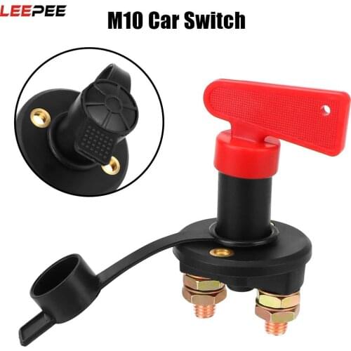 Car Power Switch Vehicle Car Modified Isolator Disconnector 12V 24V Main Cut Off Kill Switch Red Key Cut Off Battery