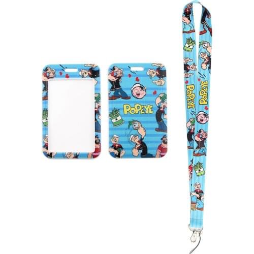 MD513 DMLSKY Cartoon Lanyard Keychain key Badge Mobile Phone Rope Lanyard With Kawaii Card Holder Cover