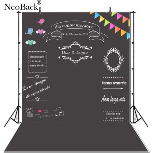 NeoBack Blackboard Wedding Photographic Background Custom Memorial Day Backdrop Chalkboard DIY Birthday Photo Backdrop P2399