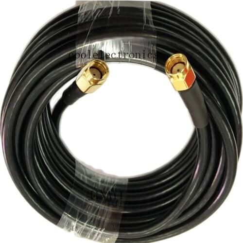 RP-SMA Male to RP-SMA male Plug Connector RF RG58 50-3 Coaxial Coax Pigtail cable 50cm 1m 2m 3m 5m 10m 15m 20m 30m