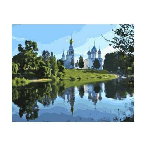 St. Sophia Cathedral in Vologda Digital Diy oil painting by numbers wall decor on canvas oil paint coloring by number drawing