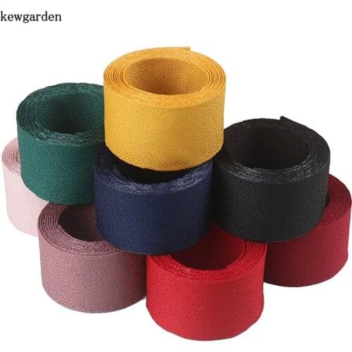 Kewgarden Handmade Tape Corsage Bowknot Accessories Cotton Linen Fabric Layering Cloth Ribbon 40mm 1" 10mm DIY Riband 10 Meters