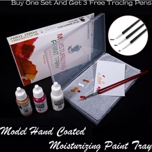 Hand Coated Model Paint Brush Water based Acrylics Paint Moisturizing Paint Tray Dedicated Bibulous Moisturizing Pigment Paper