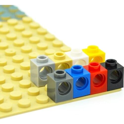 Building Blocks Technical 1x1 with Hole Perforated Bricks Assembles Particles MOC Parts 6541 Educational Creative Toys for Kids