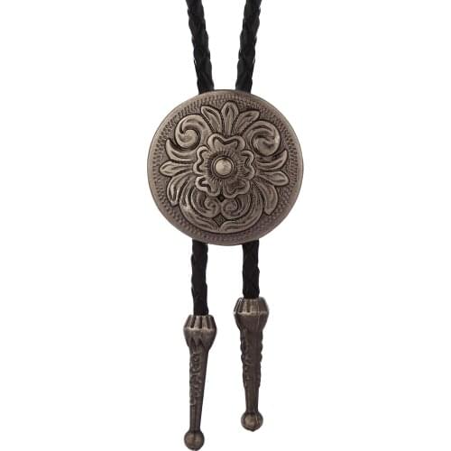 Western cowboy Bolo Tie daisy retro pattern tie fashion mens casual bow tie suit accessories