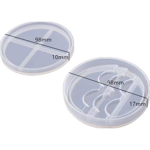 Round Eyelashes Storage Box Case Holder Epoxy Resin Molds DIY Handmade Craft Making Supplies