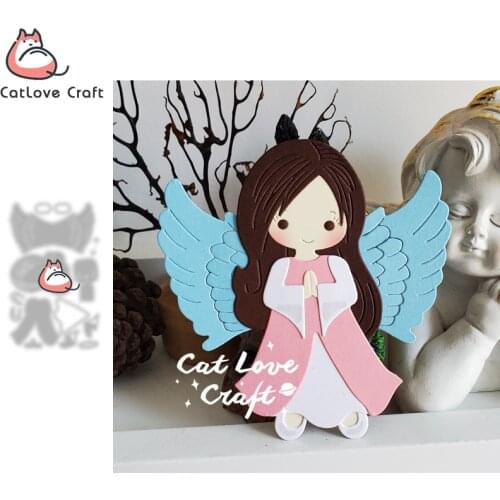 Catlove Angel Girl Metal Cutting Dies Scrapbooking Mold Knife Stencil Die Cuts Card Making DIY Craft Embossing New Dies For 2021