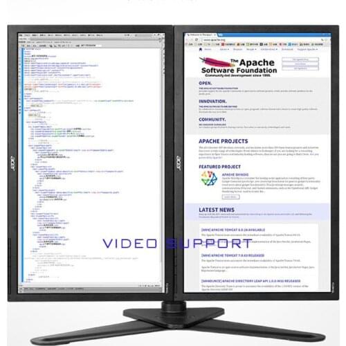 Desktop Dual Arm Full Motion Mount Holder Stand Dual Stand Monitor Arms Fit for 17"~30" Max Support 10KG Per Arm