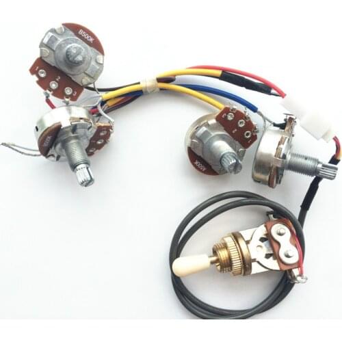New Arrival Prewired potentiometer Wiring Harness for Electric Guitar for pickup