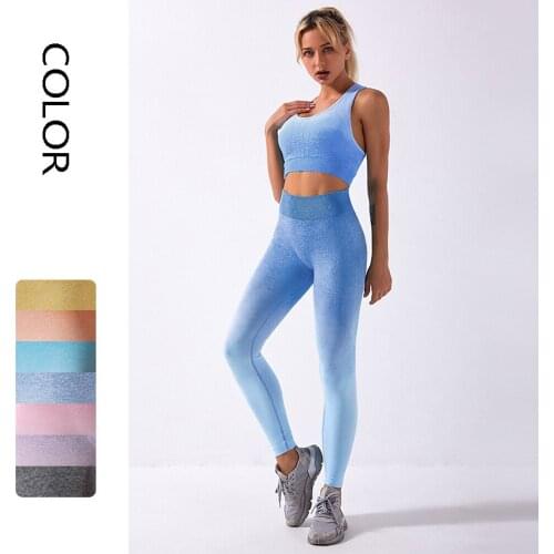 Gym Clothing Fitness Women Sport Set 2 Piece Yoga Set Gym Workout Clothes For Women Sports Top Sport Leggings Women Tracksuits