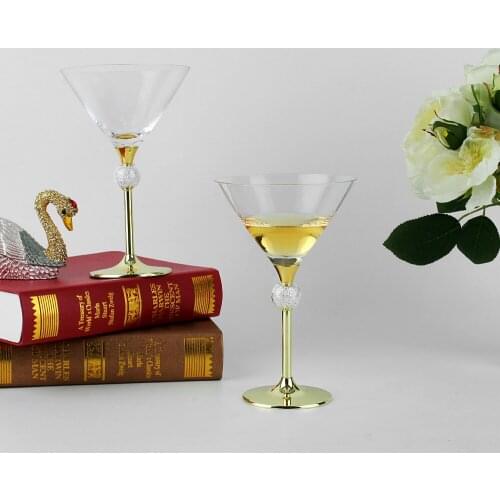 Oh Trend Original Wine Transparent Glass Wedding Cocktail Sparkling Wine Glass Party Cake Table With Color Juice Goblet Deco