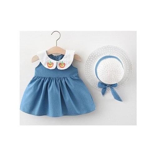 2021 Summer Sleeveless Baby Dress 0-1-2-3-4 Years Childrens Princess Dress Fashion Toddler Girls Clothes Kids Clothes Girls