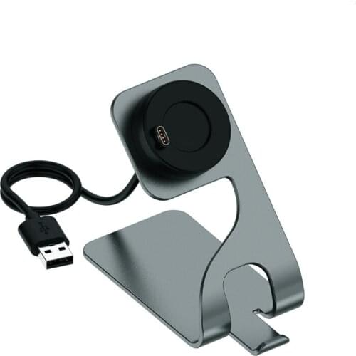 Fast Charge Charger Stand Charging Cable Bracket Compatible with Garmin-Forerunner 945 LTE Smartwatch Holder Devices