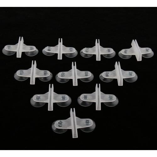 10x Aquarium Tank Divider Suction Cup Tank Breeding Separator Dual Suction Cup Clips Holder Sucker Divider Fish Tank Accessories
