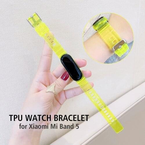 Correa Mi Band 5 Strap Clear Wristband Bangle Strap for Xiaomi Miband 5 Bracelet 2020 New Woman Watchband Woman Man Crystal
