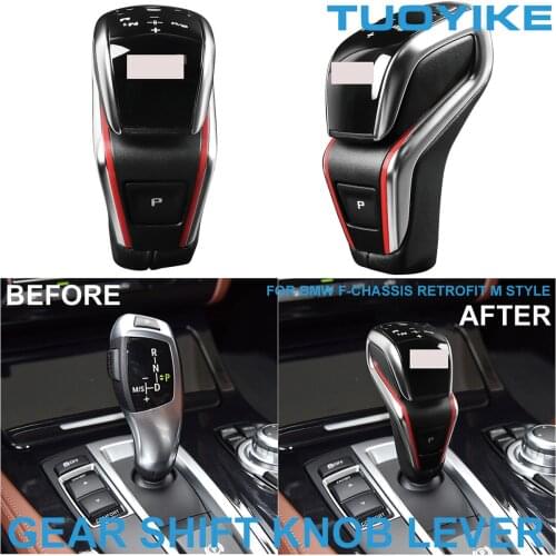 Carbon Fiber Car Gear Shift Shifter Knob Lever M5 Style For BMW 5/6/7 Series F10 F18 F07 F06 F12 F01 X3 X4 F25 F26 X5 X6 F15 F16