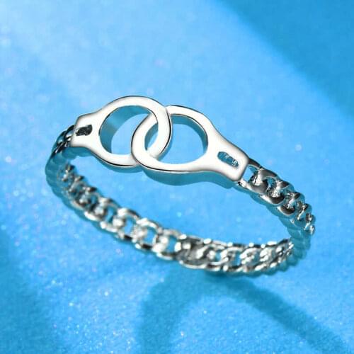 Chic Silver Color Plating Chain Shape Ring Wide For Unisex Vintage Gothic Chunky Midi Ring Antique Jewelry Accessory