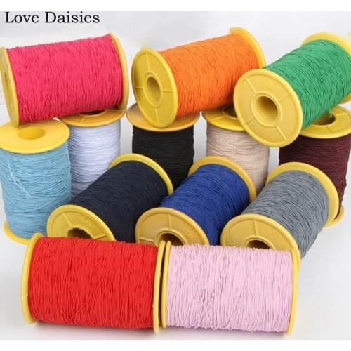 0.5mm High Elastic Bottom Cords String thread White Black Red Pink Blue 15 colors For sewing Apparel Dress Handwork Accessories