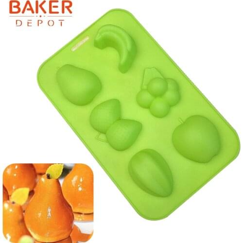 BAKER DEPOT silicone mold for cake pastry baking fruit shape chocolate ice biscuit bread form cake decorating jello candy mould