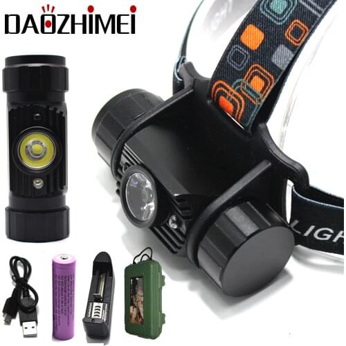 LED Induction Mini Headlamp High Power XPE Motion Sensor Headlamp18650 Rechargeable Head Torch Camping Torch Light Lamp Fishing