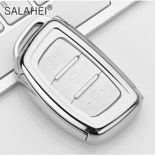 TPU+PC Car Key Case Cover Shell For Hyundai TUCSON IX35 SOLARIS i25 i30 MISTRA ACCENT Car Styling Interior Accessories Keychain