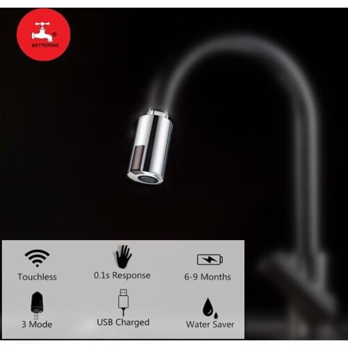 Bettering Smart Kitchen Accessories Touchless Kitchen Faucet Spout Faucet Accessories Infrared Sensor Basin Nozzle For Mixer