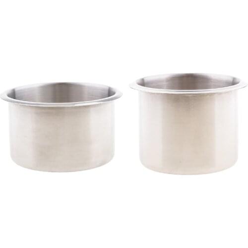 Pack of 2 Stainless Steel Drop-in Drink Holder - 85x55mm & 90x55mm