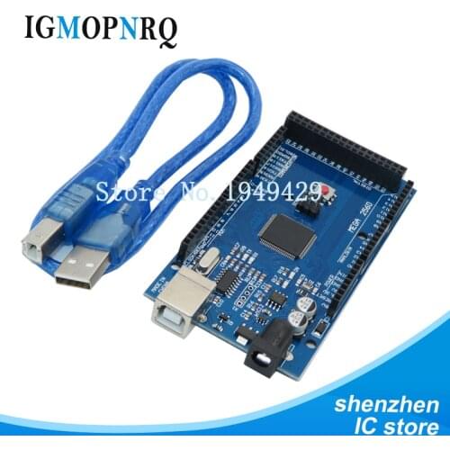 MEGA2560 MEGA 2560 R3 (ATmega2560-16AU CH340G) Pro mini MEGA2560 AVR USB board Development board MEGA2560 with Cable for