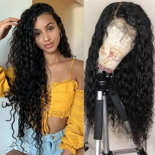 SPARK Water Wave Human Hair Wigs180% Density Pre Plucked With Baby Hair For Women Wet And Wavy 13X4 Transparent Lace Front Wig