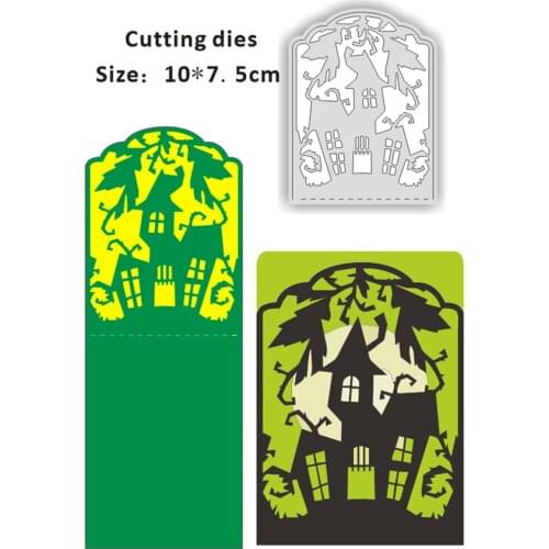 Die Cutting dies haunted house metal craft paper die Scrapbooking/DIY Embossing mould Easter New Year