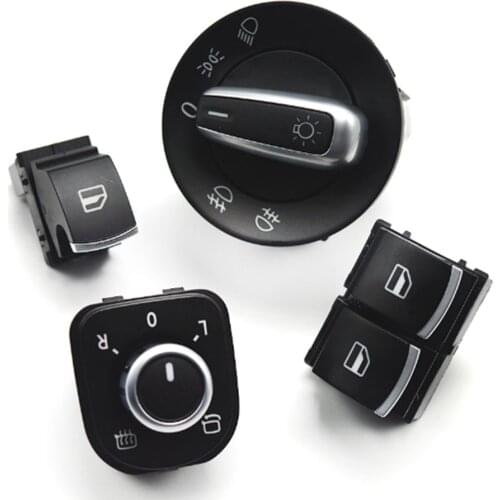 High quality chrome Window mirror headlight switch for Volkswagen passat B6 Eos Golf 5 6 GTI mk5 mk6 5K3959857 5ND 959 565A 4pcs