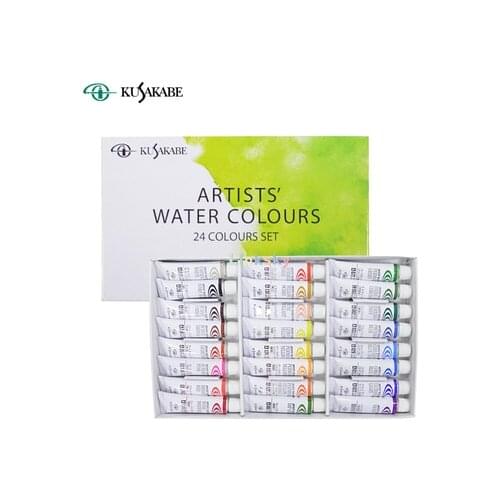 Japan KUSAKABE Watercolor Paint Set 24 Colors Painting Flowers Transparent Acuarelas Pintura Ink Pigment, Attractive Watercolor