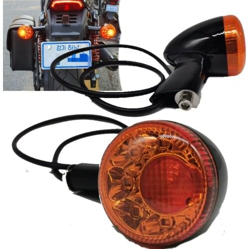 Moto Amber Rear LED Turn Signal Lights Motorcycle Turn Indicator for Harley XL883 XL1200 Sportster Motorcycle Signal Indicators