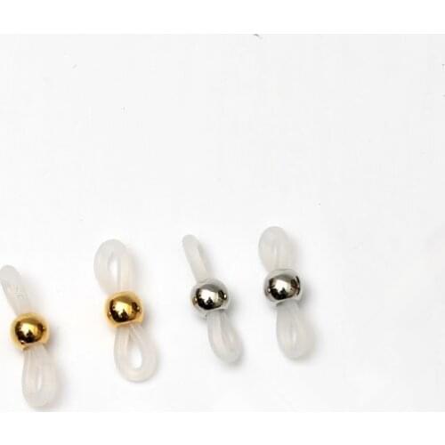 50pcs Ear Hook Eyeglasses Spectacles Sunglasses Chain Glasses Retainer Ends Rope Cord Holder Strap End Beads Loop Connector