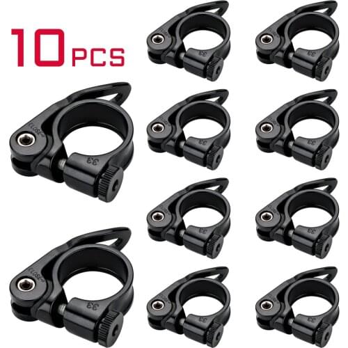 Cycling Aluminum Alloy Bike Seat Clamp 10 Pieces MTB Mountain Bike Road Bike Saddle Seat Post Clamp Bicycle Parts Accessories