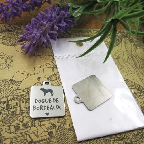 10pcs--"Dogue de Bordeaux"dog lover stainless steel charms more style for choosing DIY Charms pendants for necklace