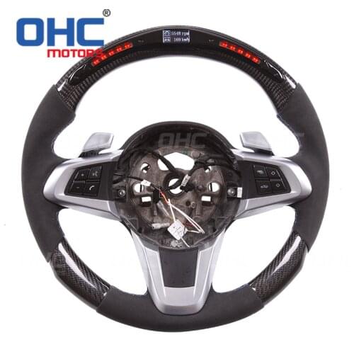 100% Real Carbon Fiber LED Performance Steering Wheel compatible for Z4 E85 E86