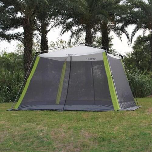 2021 Automatic Aluminum Ultralarge 5-8 Person Anti-mosquito Net Yarn Camping Tent Large Gazebo Sun Shelter 300*300*210CM