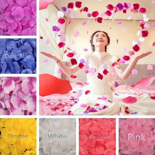 500pcs Artificial Silk Flower Petals for Wedding Party Bridal Events Decoration red pink white blue 5Z SH012-500