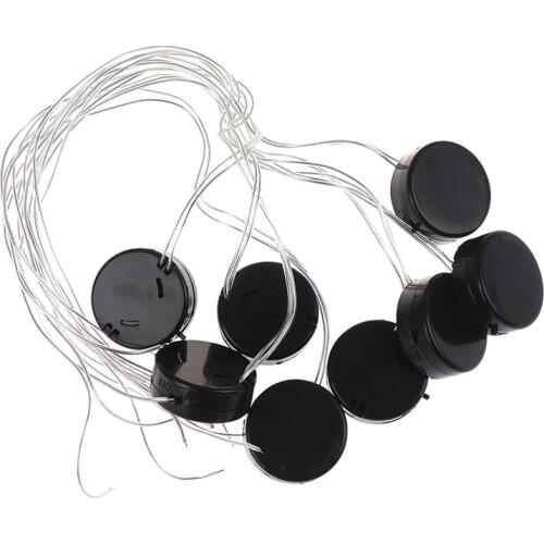 8Pcs Black Wire Lead 2x3V CR2032 Coin Cell Button Battery Holder Case