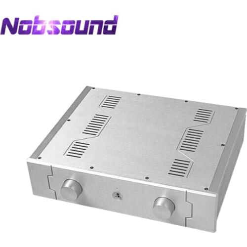 Nobsound Aluminum Amplifier Chassis Merge Enclosure Preamp Case Silver Cabinet