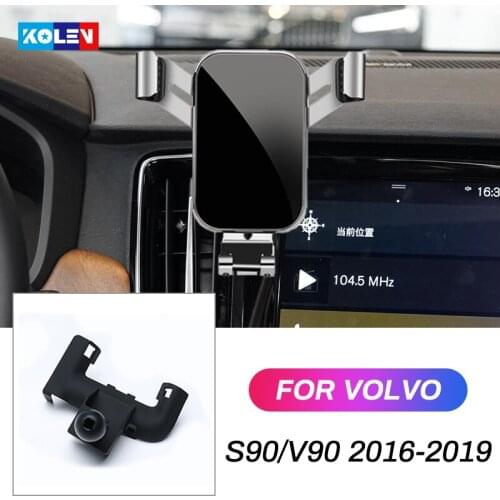 Car Mobile Phone Holder For Volvo S90 V90 2016 2017 2018 2019 Air Vent Call Phone Stand GPS Mount Cradle Clip Navigation Bracket